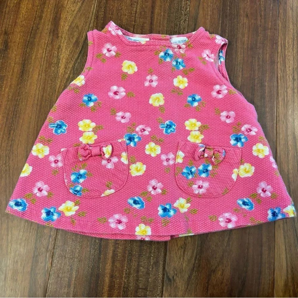 Miniwear vintage pink floral sleeveless tank/tunic
